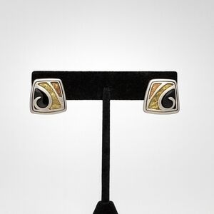 Chico’s Silver-Tone Mixed Enamel Post Earrings